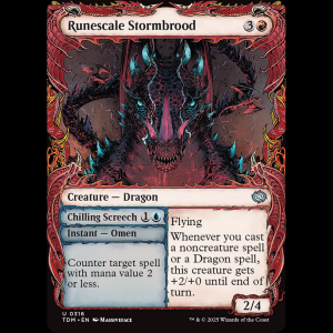 MTG Runescale Stormbrood // Chilling Screech Tarkir: Dragonstorm tdm#316