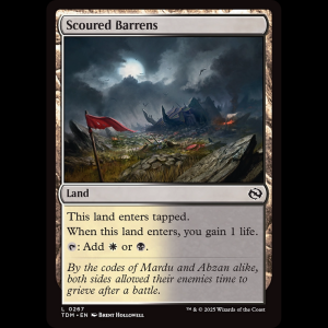 MTG Scoured Barrens Tarkir: Dragonstorm tdm#267
