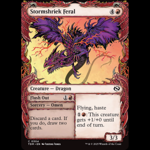 MTG Stormshriek Feral // Flush Out Tarkir: Dragonstorm tdm#304