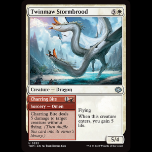 MTG Twinmaw Stormbrood // Charring Bite Tarkir: Dragonstorm tdm#232