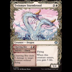 MTG Twinmaw Stormbrood // Charring Bite Tarkir: Dragonstorm tdm#320