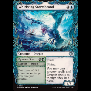 MTG Whirlwing Stormbrood // Dynamic Soar Tarkir: Dragonstorm tdm#322