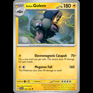 Pokemon TCG Alolan Golem - Journey Together NM sv9-46