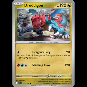 Pokemon TCG Druddigon - Journey Together NM sv9-115