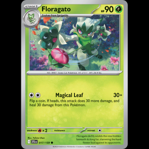 Pokemon TCG Floragato - Journey Together NM sv9-17