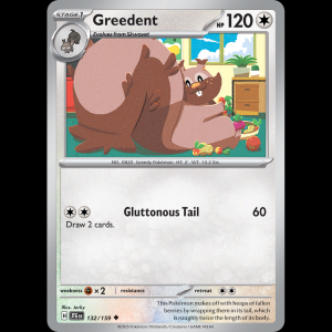 Pokemon TCG Greedent - Journey Together NM sv9-132