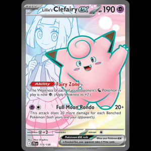 Pokemon TCG Lillie's Clefairy ex - Journey Together NM sv9-173 holofoil