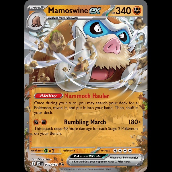 Pokemon TCG Mamoswine ex - Journey Together NM sv9-79 holofoil - Madtoyz