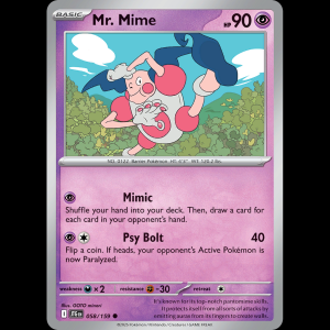 Pokemon TCG Mr. Mime - Journey Together NM sv9-58