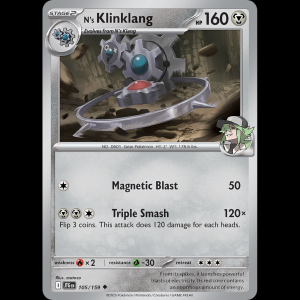 Pokemon TCG N's Klinklang - Journey Together NM sv9-105