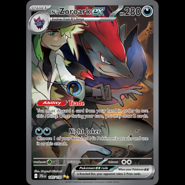 Pokemon TCG N's Zoroark ex - Journey Together NM sv9-185 holofoil - Madtoyz