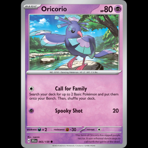 Pokemon TCG Oricorio - Journey Together NM sv9-65