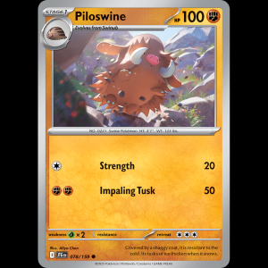 Pokemon TCG Piloswine - Journey Together NM sv9-78 reverseHolofoil