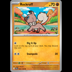 Pokemon TCG Rockruff - Journey Together NM sv9-84