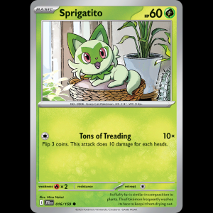 Pokemon TCG Sprigatito - Journey Together NM sv9-16