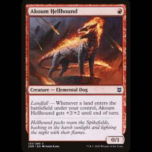 MTG Perro infernal de Akoum (Akoum Hellhound) Zendikar Rising znr#133
