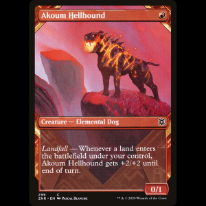 MTG Perro infernal de Akoum (Akoum Hellhound) Zendikar Rising znr#299