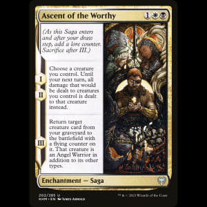 MTG Ascenso de los dignos (Ascent of the Worthy) Kaldheim khm#202