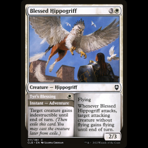 MTG  (Blessed Hippogriff // Tyr's Blessing) Commander Legends: Battle for Baldur's Gate clb#11