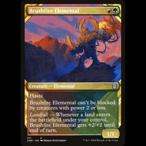 MTG Elemental quemamaleza (Brushfire Elemental) Zendikar Rising znr#311