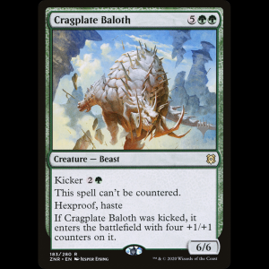 MTG Báloth armazón de risco (Cragplate Baloth) Zendikar Rising Promos pznr#183p