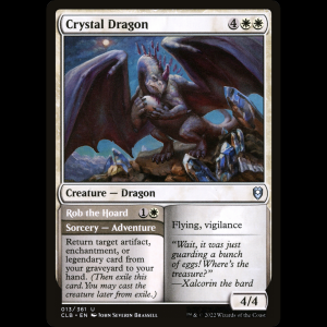MTG  (Crystal Dragon // Rob the Hoard) Commander Legends: Battle for Baldur's Gate clb#13