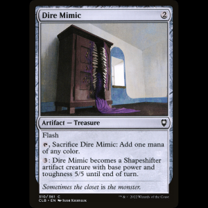 MTG Mimeto terrible (Dire Mimic) Commander Legends: Battle for Baldur's Gate clb#310