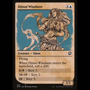 MTG Djinni Windseer Adventures in the Forgotten Realms afr#306
