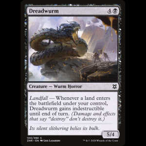 MTG Sierpe del pavor (Dreadwurm) Zendikar Rising znr#100