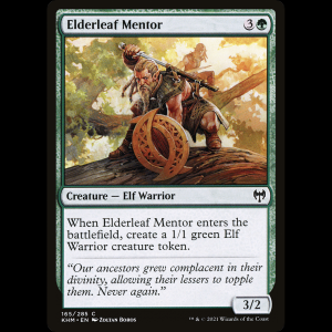 MTG Mentor de Bosqueanciano (Elderleaf Mentor) Kaldheim khm#165