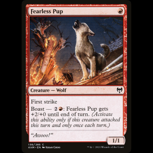 MTG Cachorro valiente (Fearless Pup) Kaldheim khm#136