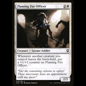 MTG Oficial del Puño Ardiente (Flaming Fist Officer) Commander Legends: Battle for Baldur's Gate clb#19