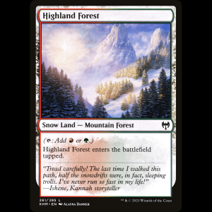 MTG Bosque de las tierras altas (Highland Forest) Kaldheim khm#261