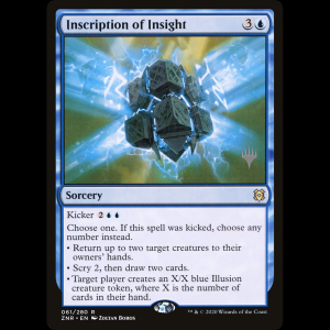 MTG Inscripción de conocimiento (Inscription of Insight) Zendikar Rising Promos pznr#61p