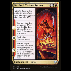 MTG Regreso violento de Kárdur (Kardur's Vicious Return) Kaldheim khm#217