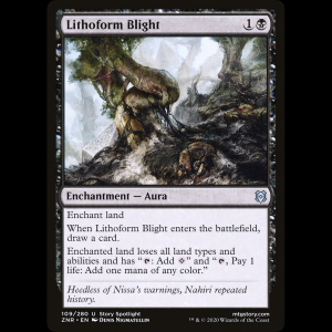 MTG Plaga litoforme (Lithoform Blight) Zendikar Rising znr#109