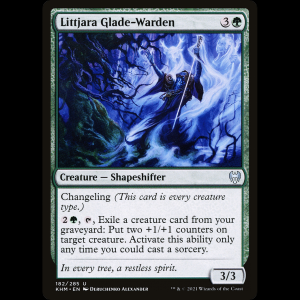 MTG Guarda del claro de Littjara (Littjara Glade-Warden) Kaldheim khm#182