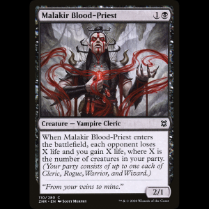 MTG Sacerdote de sangre de Malakir (Malakir Blood-Priest) Zendikar Rising znr#110