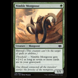 MTG Mangosta ágil (Nimble Mongoose) Modern Horizons mh1#174