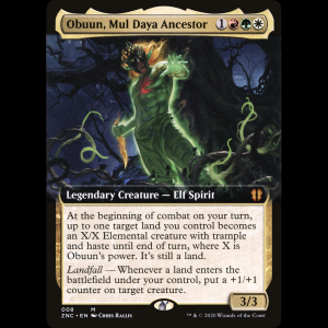 MTG Obuun, Mul Daya Ancestor Zendikar Rising Commander znc#8