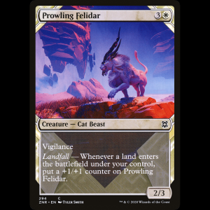 MTG Felidar merodeador (Prowling Felidar) Zendikar Rising znr#294