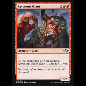 MTG Ravenous Giant Modern Horizons mh1#143