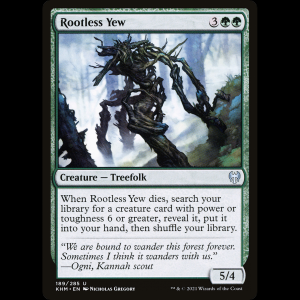 MTG Tejo sin raíz (Rootless Yew) Kaldheim khm#189