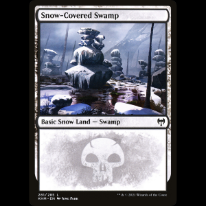 MTG Pantano nevado (Snow-Covered Swamp) Kaldheim khm#281