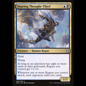MTG Ladrón sagaz planeador (Soaring Thought-Thief) Zendikar Rising znr#236