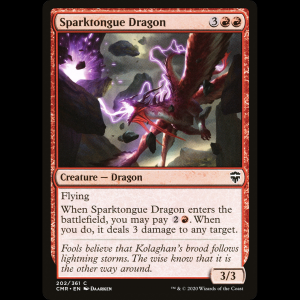 MTG Sparktongue Dragon Commander Legends cmr#202
