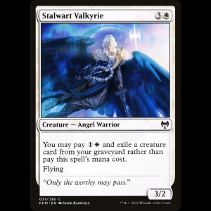 MTG Valkiria denodada (Stalwart Valkyrie) Kaldheim khm#31
