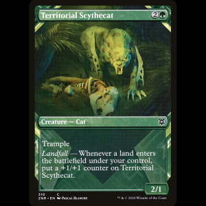 MTG Felinoguadaña territorial (Territorial Scythecat) Zendikar Rising znr#310