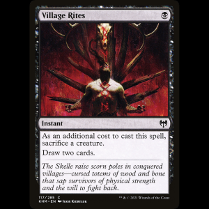 MTG Ritos de pueblo (Village Rites) Kaldheim khm#117