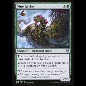 MTG Vine Gecko Zendikar Rising znr#219